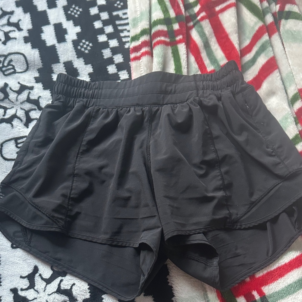 Lululemon Athletica Black Athletic Shorts Lightweight Elastic Waist